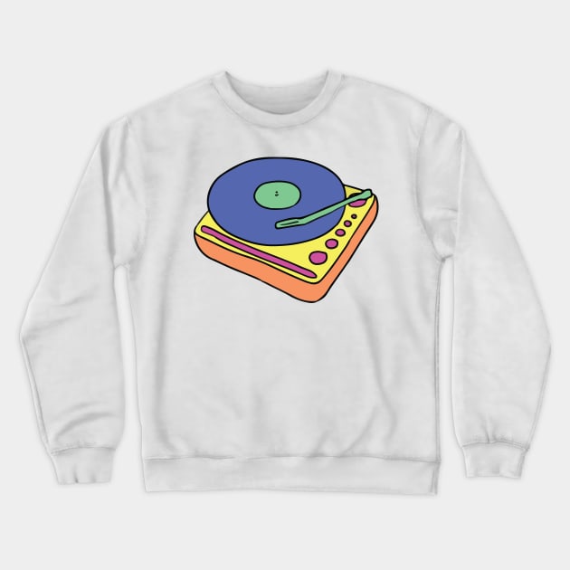 80s Retro Compact Disk Crewneck Sweatshirt by Gustavo Alvaro